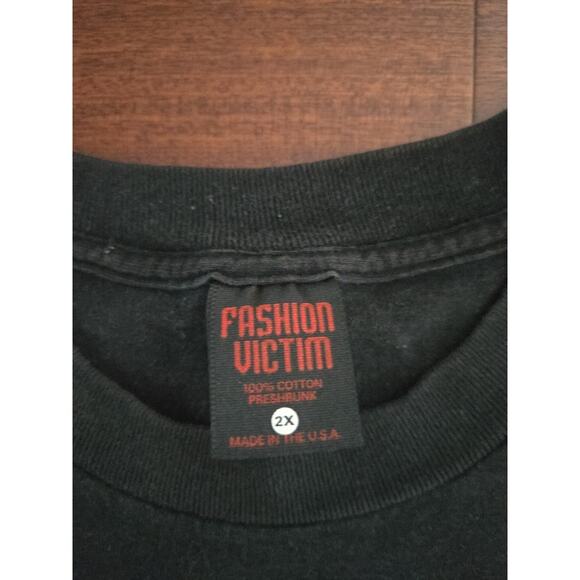 Vintage Fashion Victim Courtney Davis Celtic Cross Black Shirt 2xl - Picture 3 of 5